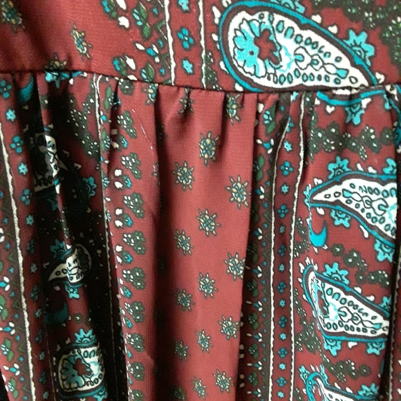 Red Boho Lace Peasent Top Dress Entro NWOT - Picture 8 of 8